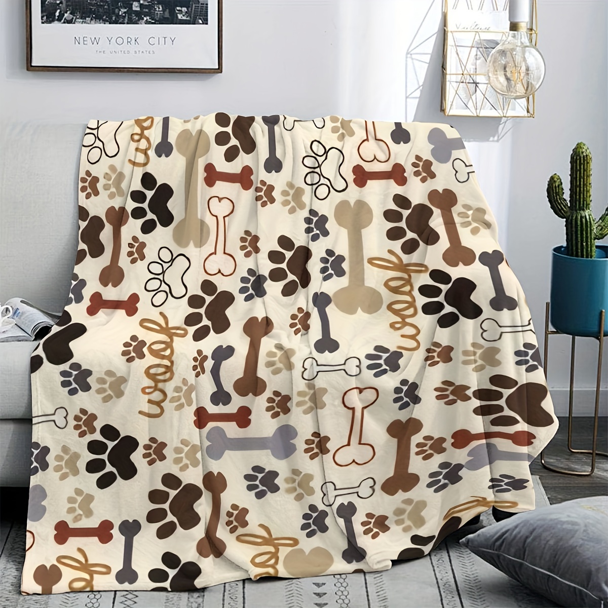 1 шт. флисовое одеяло с рисунк – обзор и цена Outdoor Camping Dog Bed